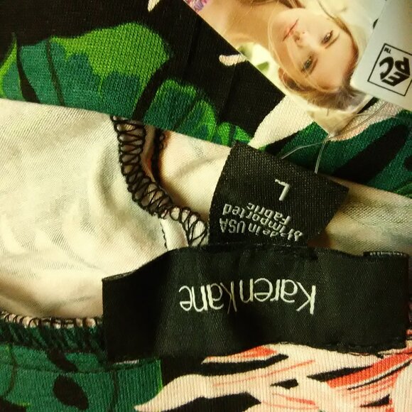 Karen Kane soft pants NWT tropics print size large L - new with tags - Picture 4 of 15